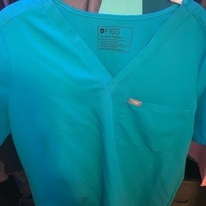 FIGS one pocket scrub top TEAL